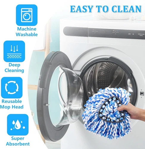 2 Pack Spin Mop Refills O-Cedar Rinse Clean 2-Tank System Replacement Heads