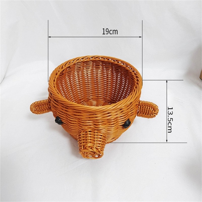Compact Plastic Woven Look Organizers Bin For Fruits Vegetables And Toy