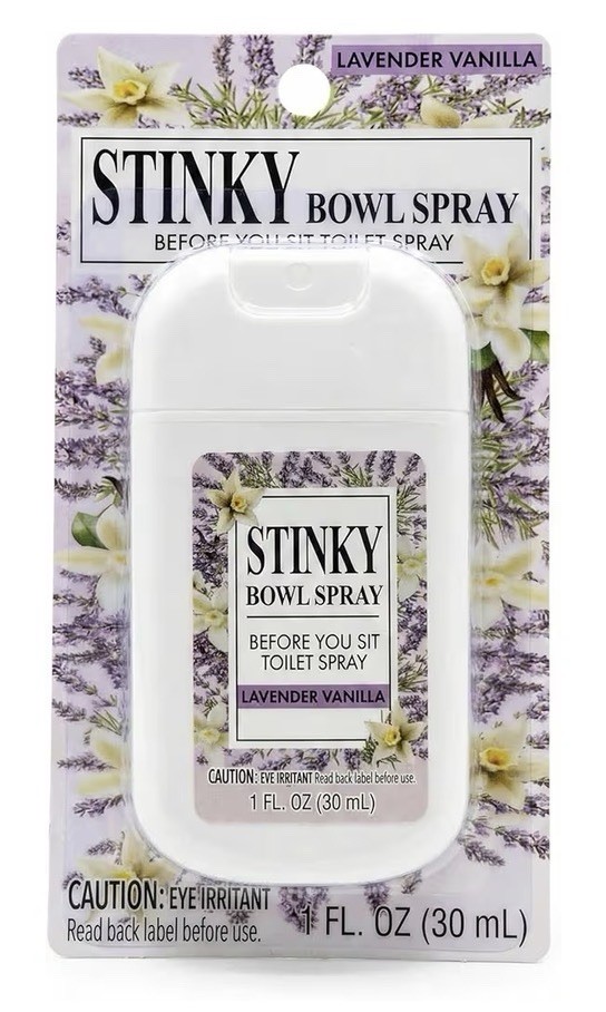 Stinky Bowl Toilet Spray, Lavender Vanilla Scent, 1 fl oz 2 Pack