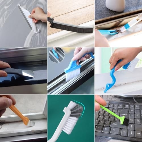 20Pcs Window Cleaning Kit, Household Cleaning Tools with Squeegee, Brushes,