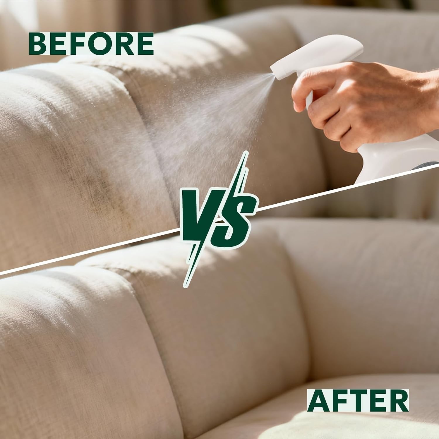 Couch Stain Remover Spray: Multi-Surface Upholstery Cleaner | Pet-Safe Non-Toxic