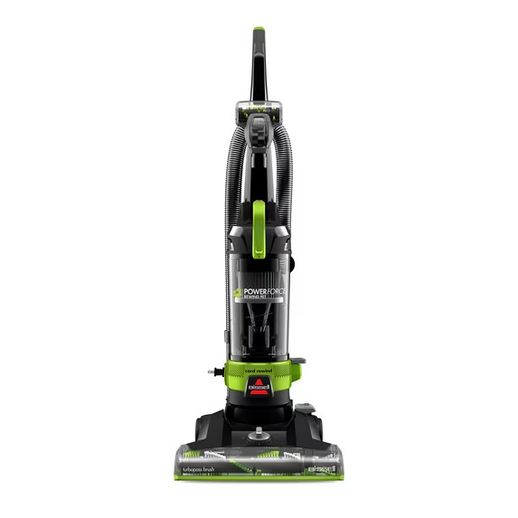 BISSELL PowerForce Helix Turbo Rewind Pet 3333, Black & Green
