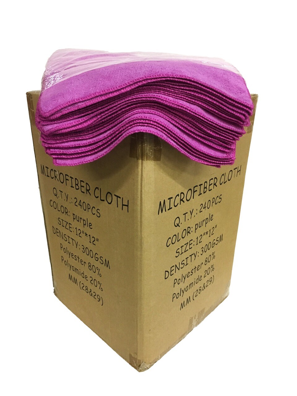 240 Microfiber L. Purple 12″x12″ Cleaning Detailing Cloth Towel Auto Car 300GSM