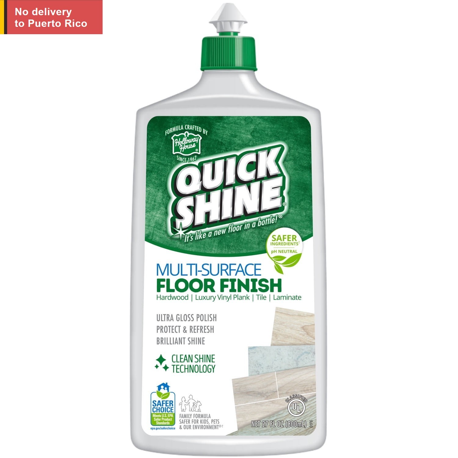 Multi-Surface Floor Finish, PFAS-Free Formula, All Purpose Household, 27 fl oz