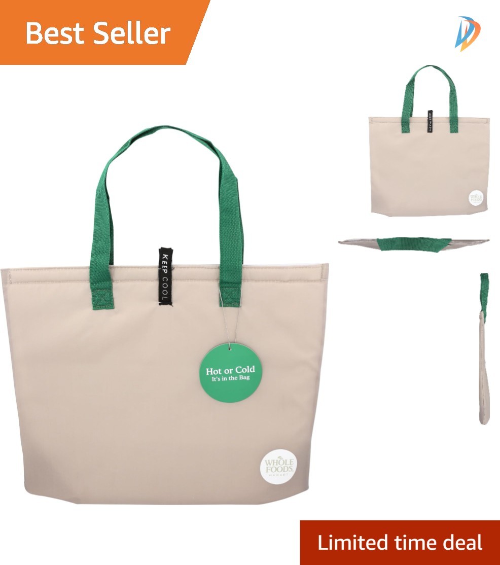 Minimalist Slim Insulated Shopping Bag – 4 Gallon, Ideal for Groceries & More