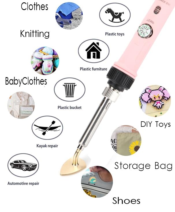 Mini Iron 80W Tiny Iron for Small Crafts Patches Clothes Shoes Hats Adjustabl…