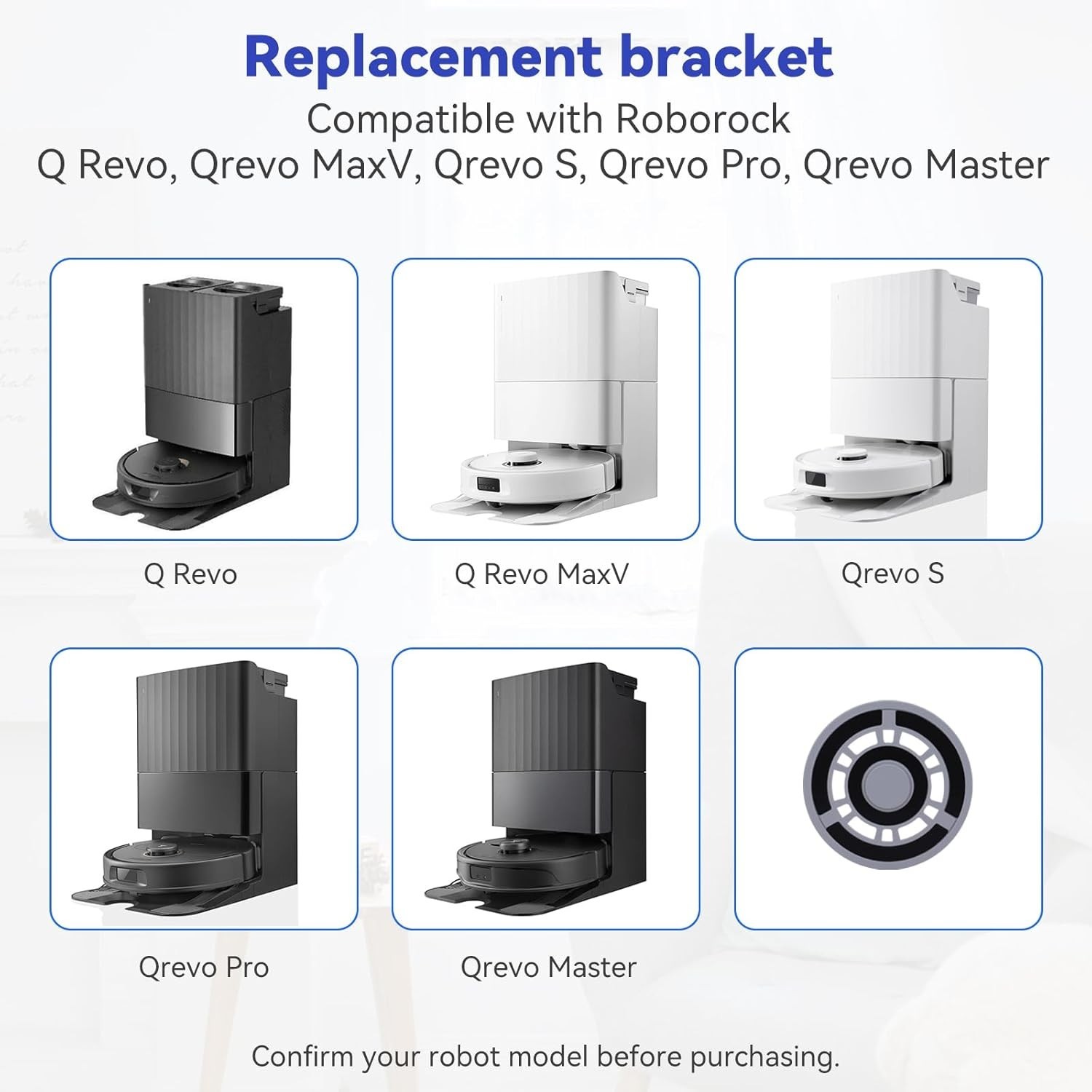 Mop Pad Plate Accessories for Roborock Q Revo, Qrevo MaxV, Qrevo S, Qrevo Pro, Q