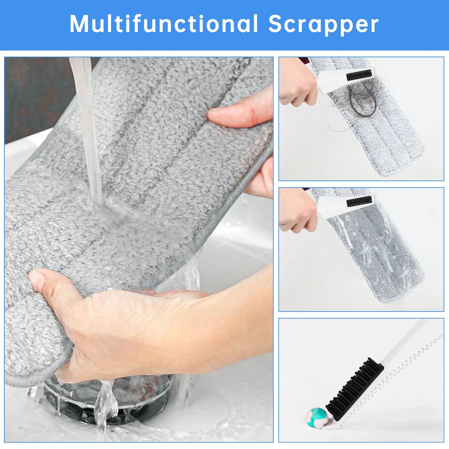 Spray Mops for Floor Cleaning with 5 Washable Pads, Wet Dry Microfiber Mop