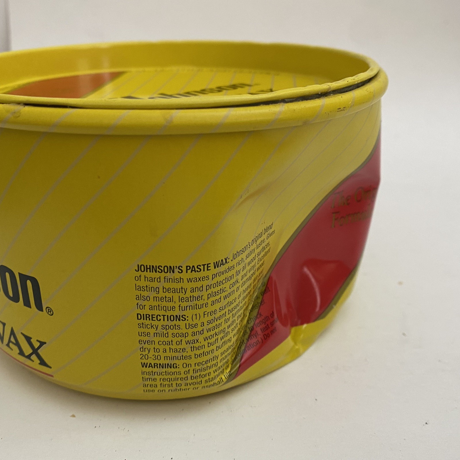 SC Johnson Paste Wax The Original Formula, 16 oz (1 lb) Discontinued 95% Full