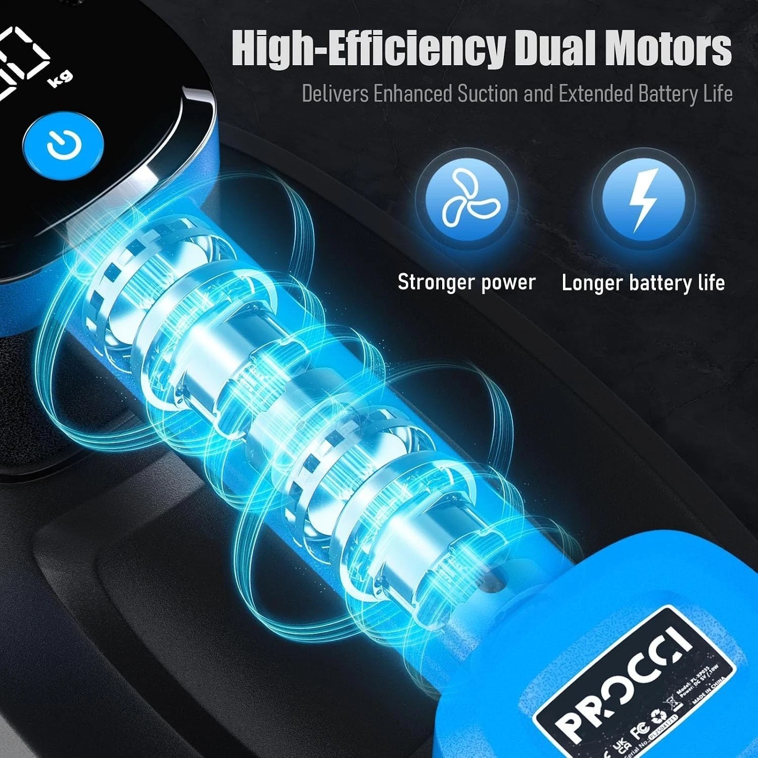 Electric Vacuum Lifter for Tiles, Glass & Marble – 12h Runtime, LCD Display