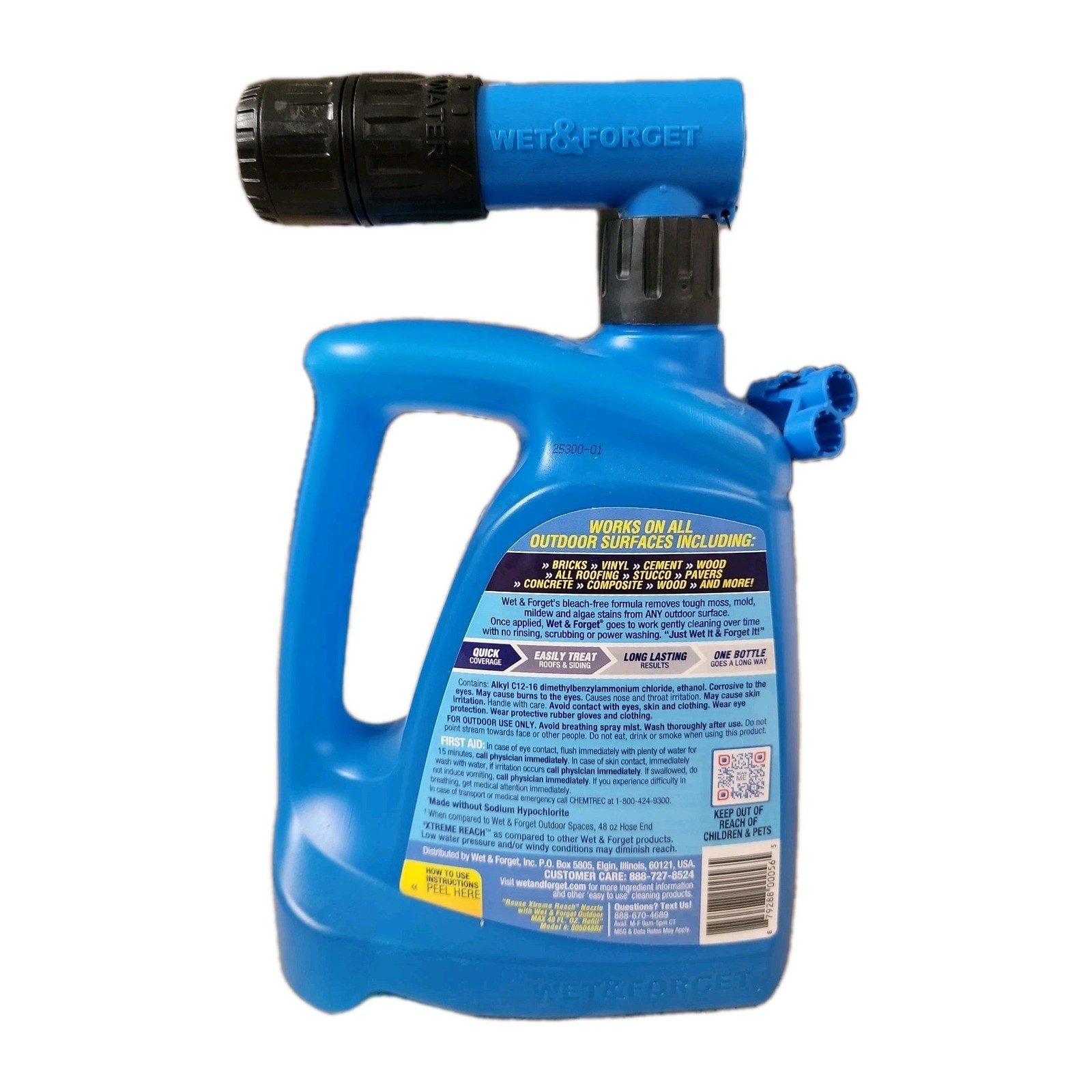 Wet & Forget Outdoor Moss, Mold, Mildew, & Algae 48 Fl Oz (Pack of 1), NEW