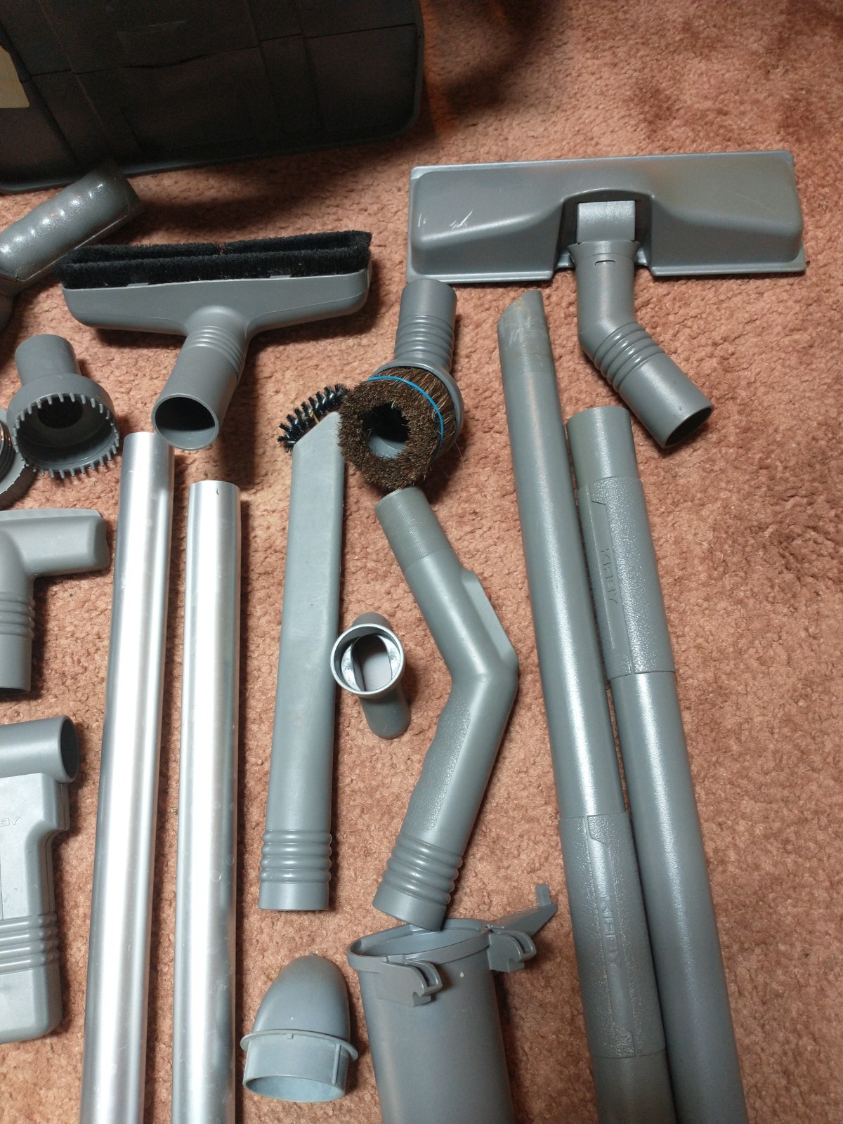 Kirby Vacuum Accessories Storage Caddy Hose Wands Tools & 3 Belts 20 pcs Used