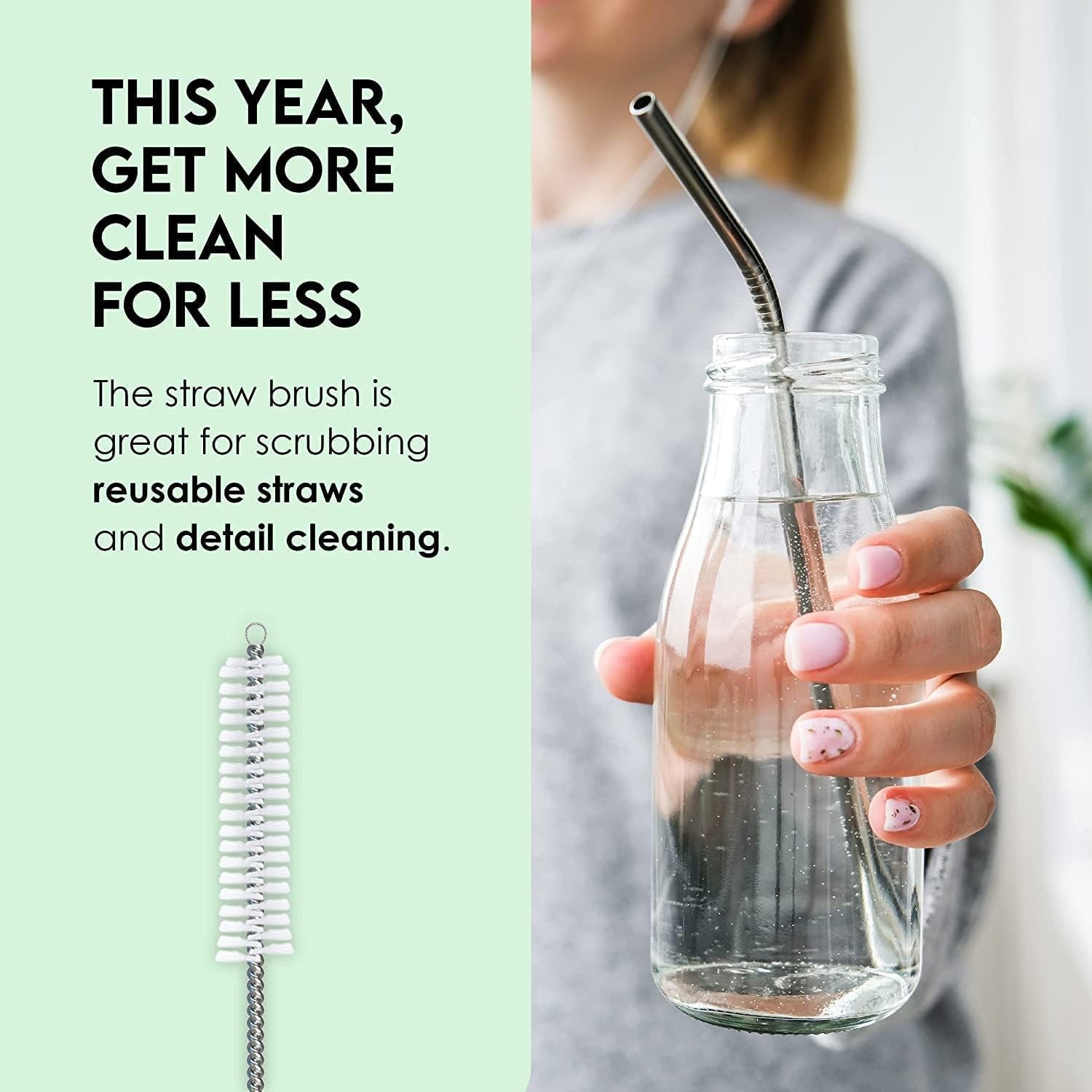 SET/5 Turbo Microfiber Bottle Brush Cleaner Pack