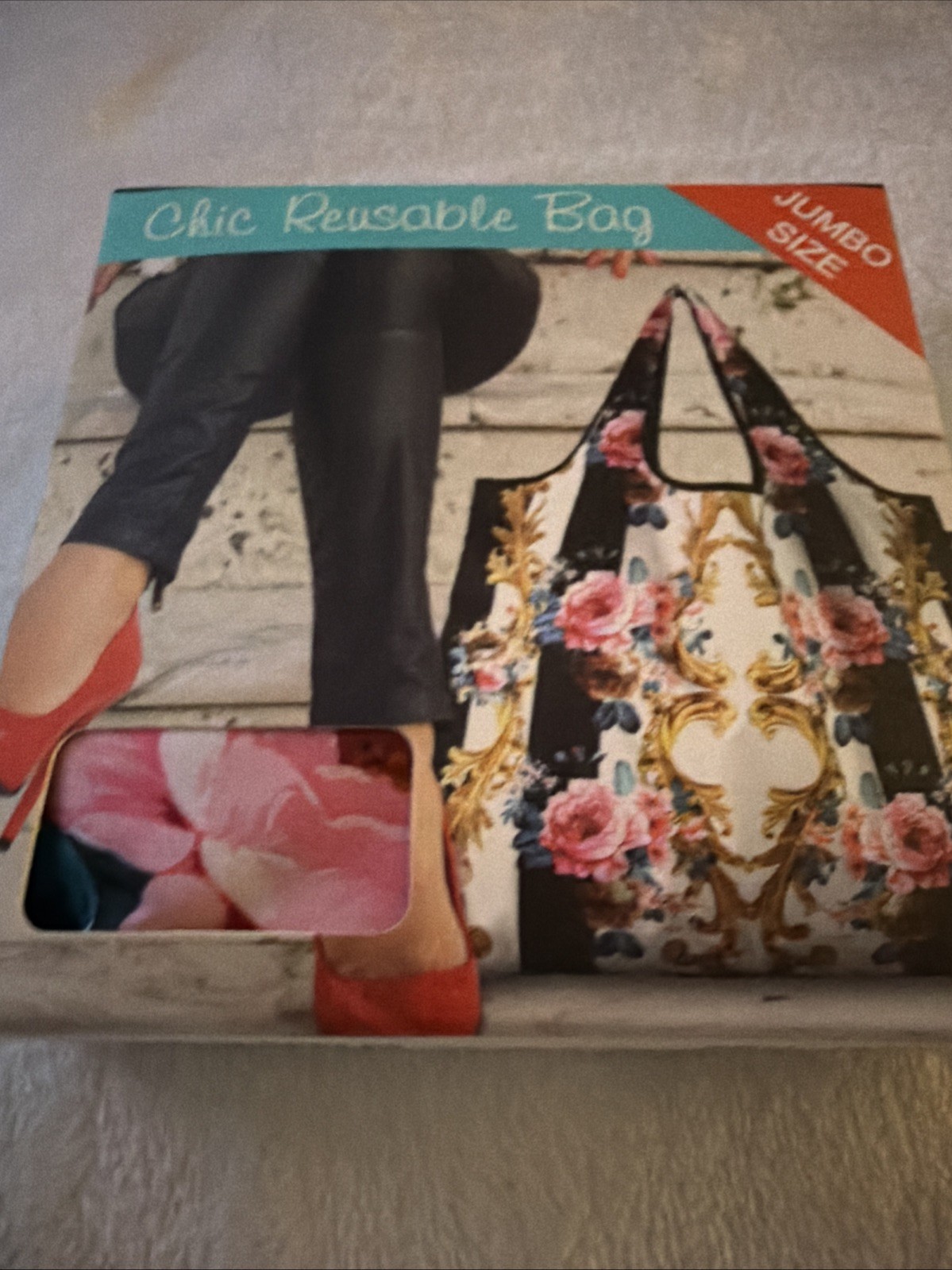 YaYbag Reusable Floral Victoria Grocery Bags 55 lbs Heavy Duty New