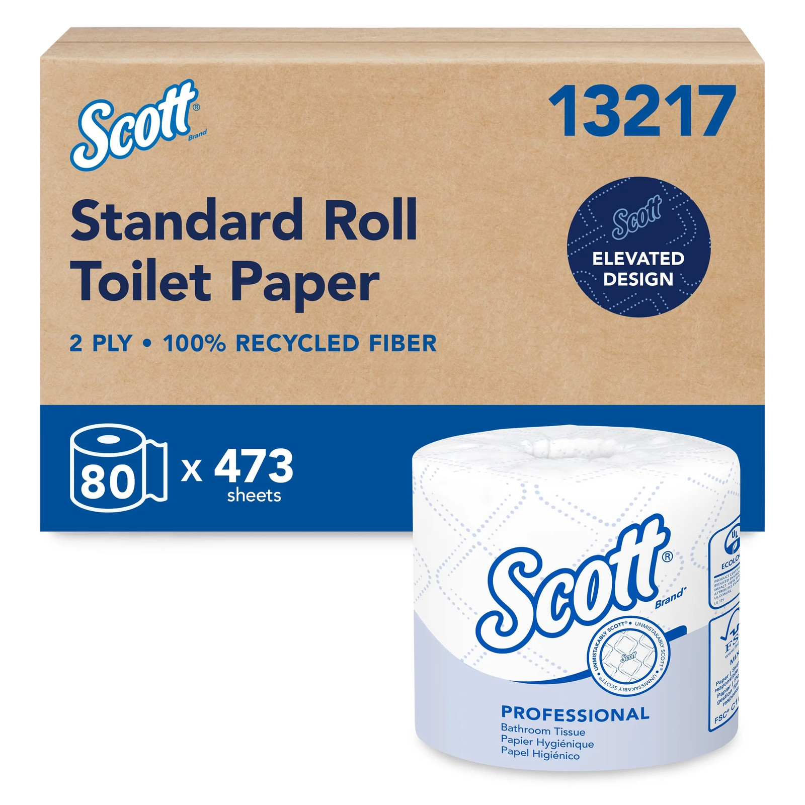 Genuine Joe Solutions, Bath Tissue Rolls, 2-ply, embossed, perforated