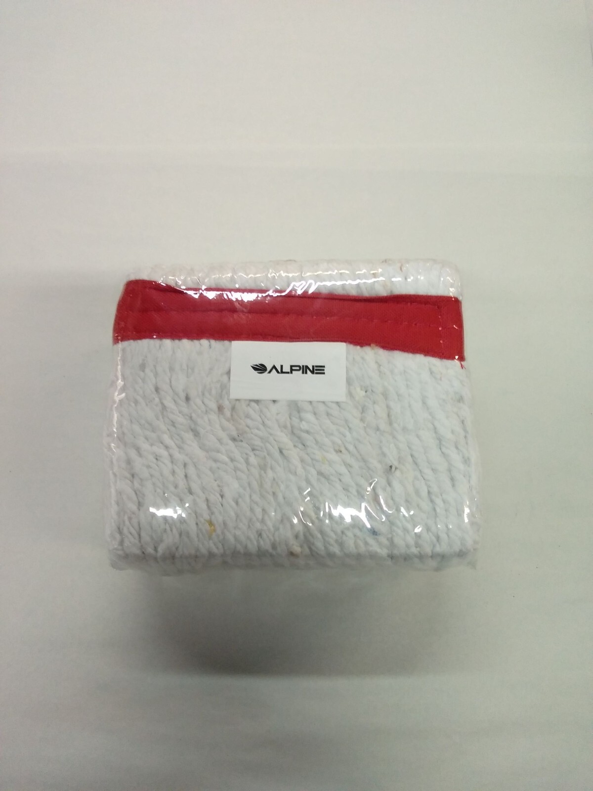 Alpine Industries Loop-End Cotton Mop Head 1” Red Headband & Tailband Case of 12