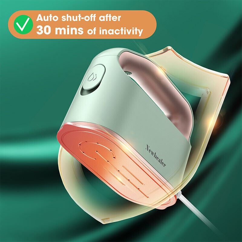 Mini Steam Iron for Home Flat Ironing and Hanging Ironing Mint Green 1200W 110V