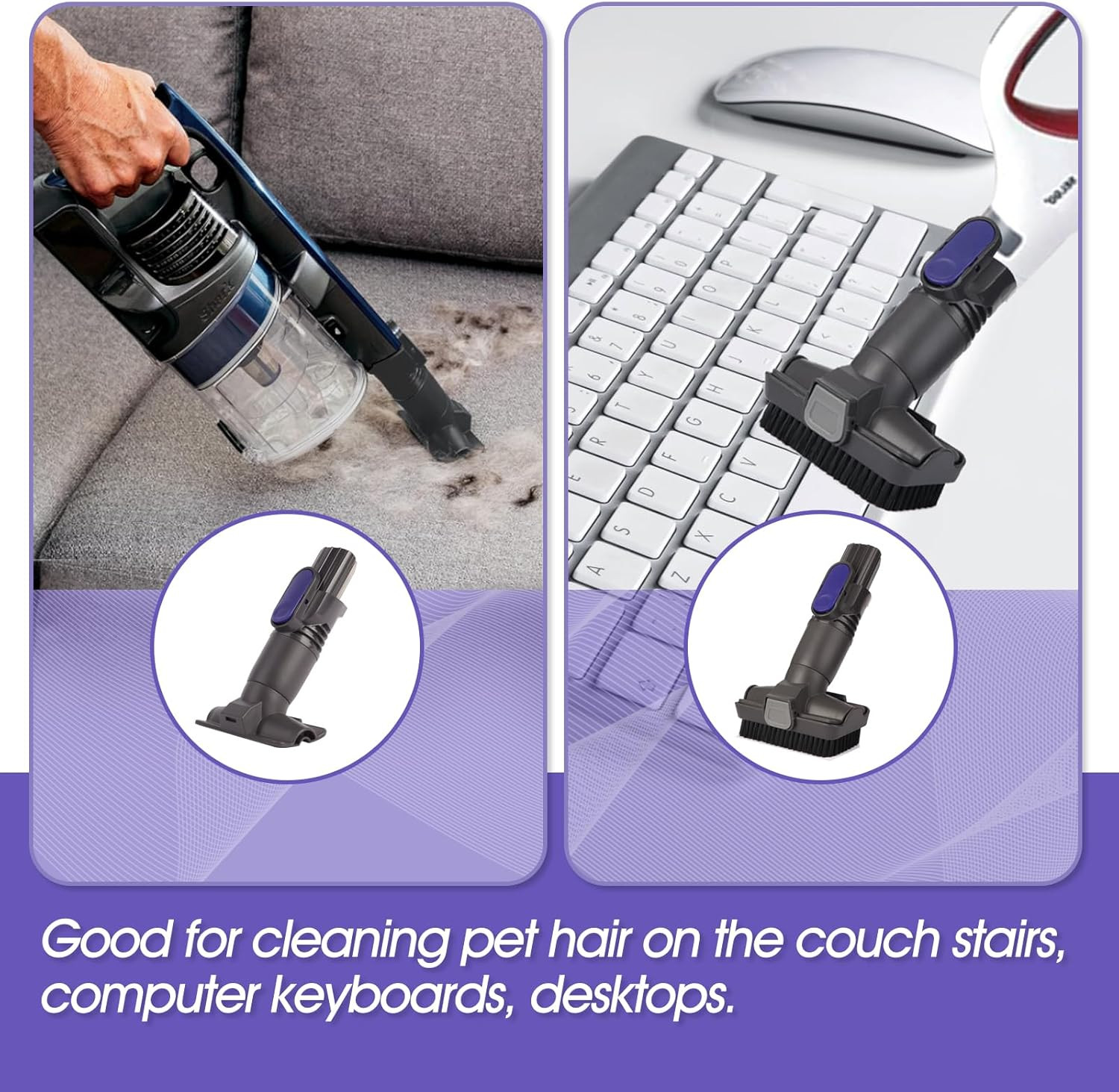 Vacuum Crevice Tool Brush Replacement Parts Compatible with Shark Pet Cordless S