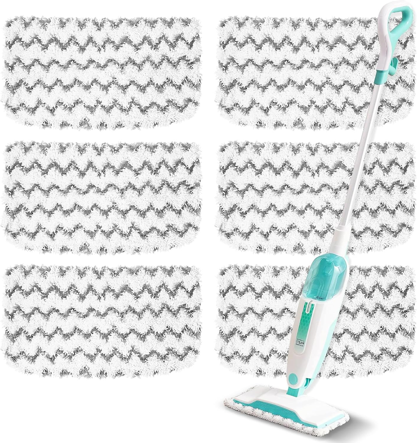 6 Pack Steam Mop Replacement Pads Compatible with Shark Steam Mops S1000…
