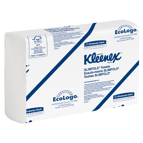 Kimberly Clark Kleenex Slimfold* Towel White 11.6″ L x 7.5″ W | 24 Clip/Case