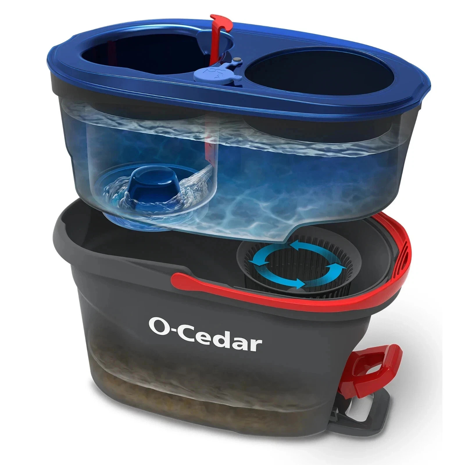 O-Cedar RinseClean Clean Water Spin Mop and Bucket System Clean with Clean Water
