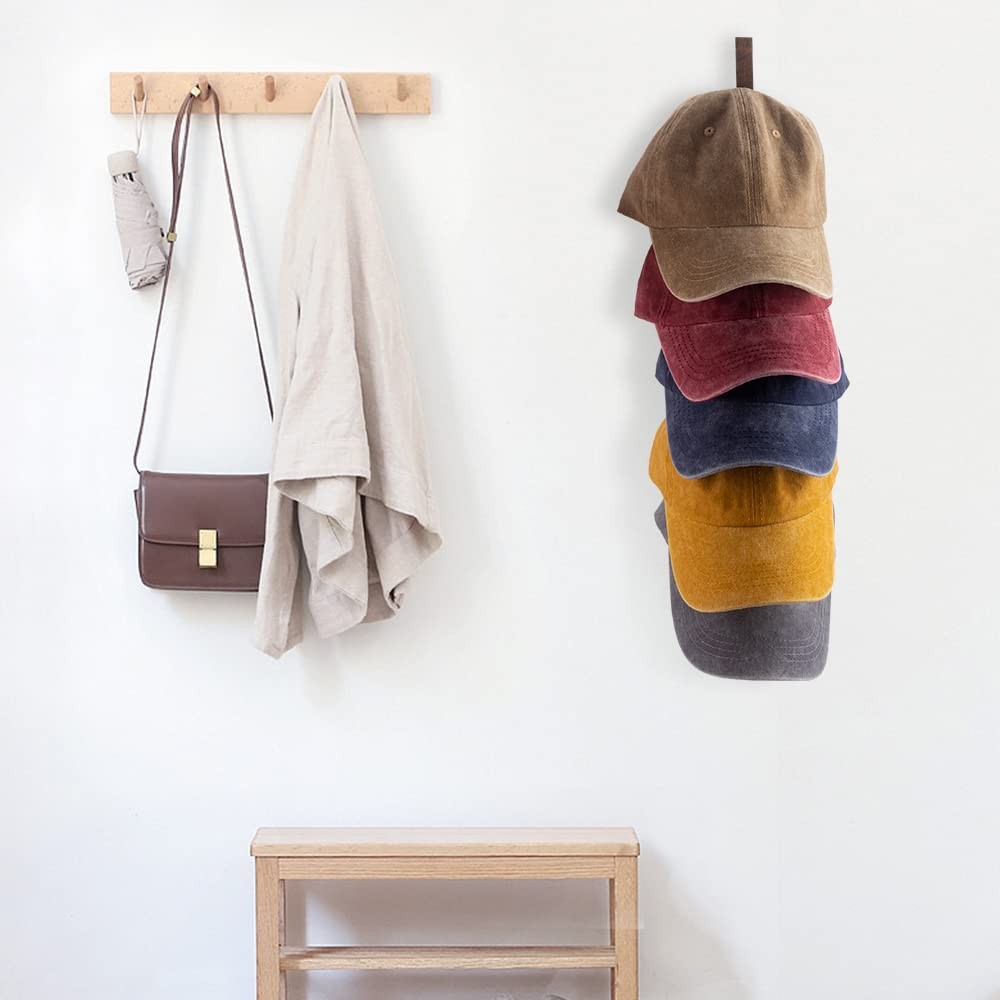 3 Pcs Hat Rack for Baseball Caps, Wall Mounted Wooden Hat Storage Organizer H…