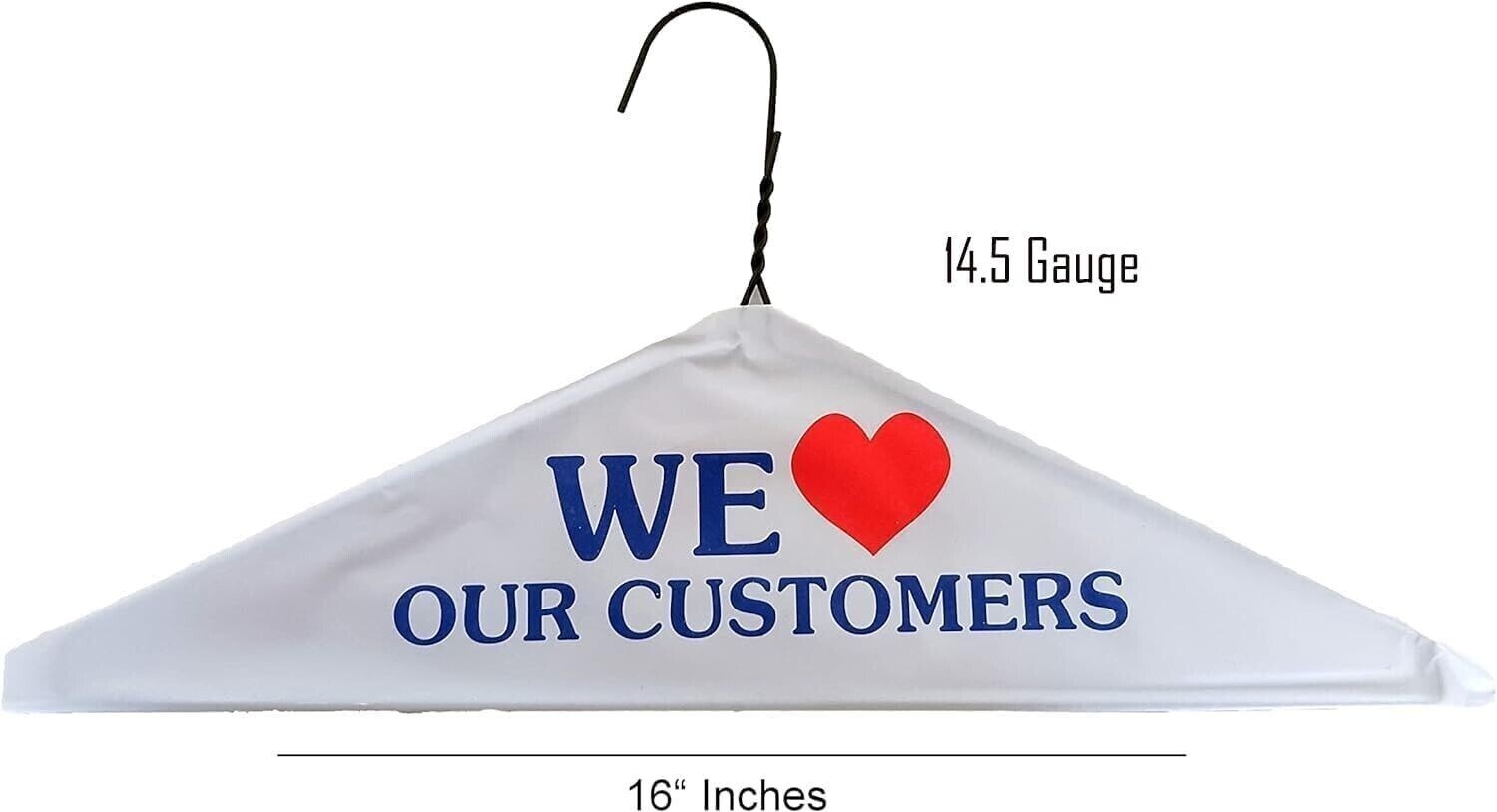 Caped Hangers 500 pcs – 16″ WE LOVE OUR CUSTOMERS – 16 Inch 14.5 Gauge New
