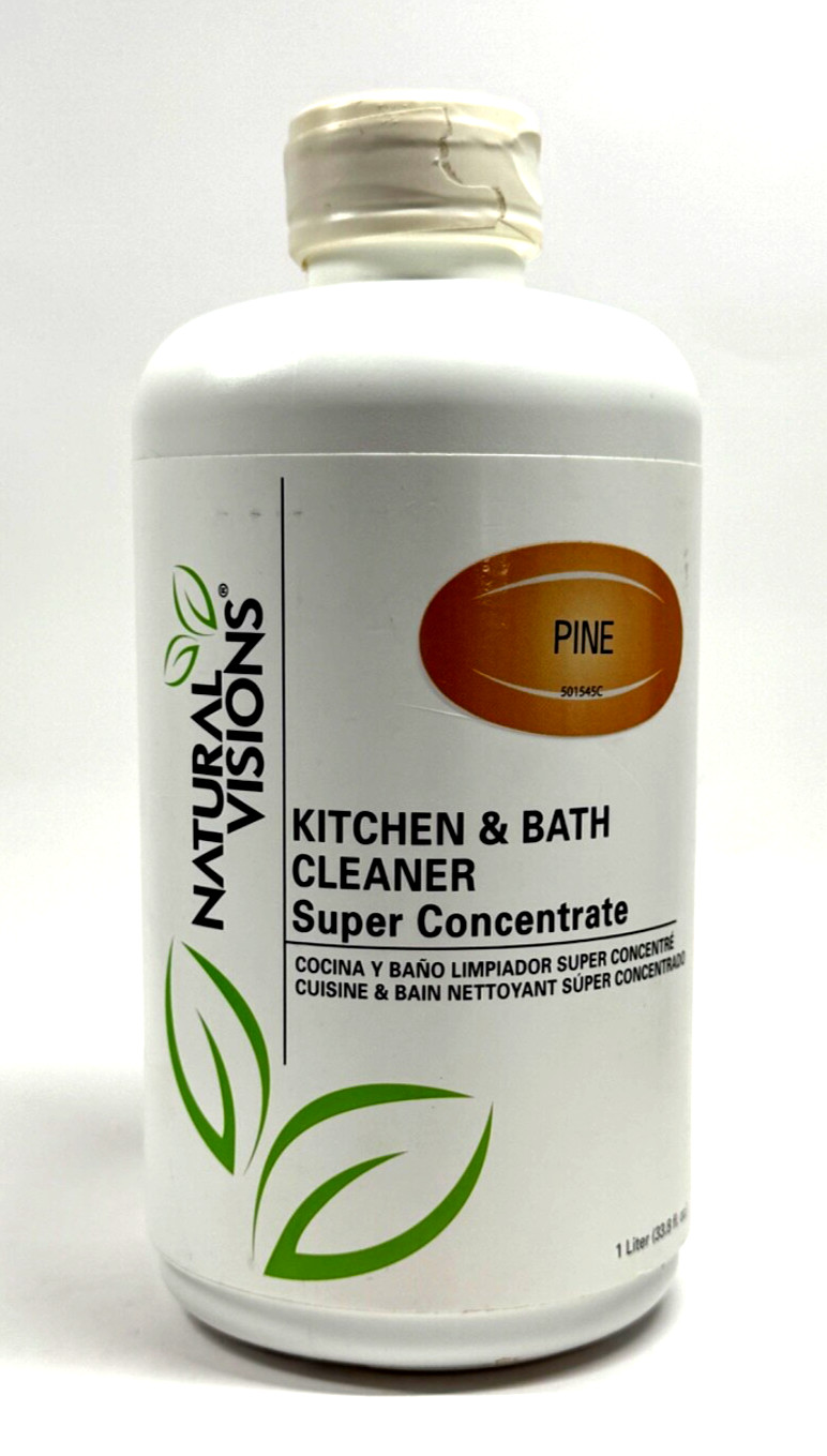 NATURAL VISIONS KITCHEN AND BATH CLEANER SUPER CONCENTRATE PINE 1 LITER