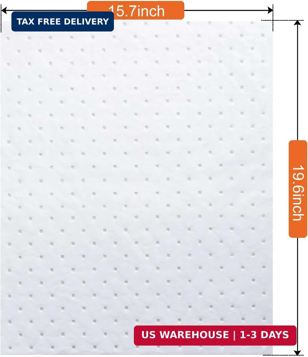 Spill Absorbent Pads 15″ x 20″ Heavyweight Oil Absorbing Mats,White Absorbing…