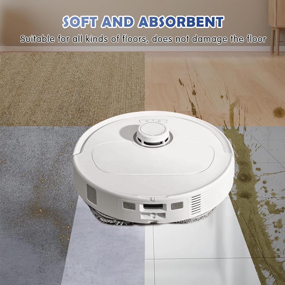 2 Pack Mop Cloths for Roborock Q Revo/Qrevo S/Qrevo Pro/Qrevo Master/Qrevo Plus
