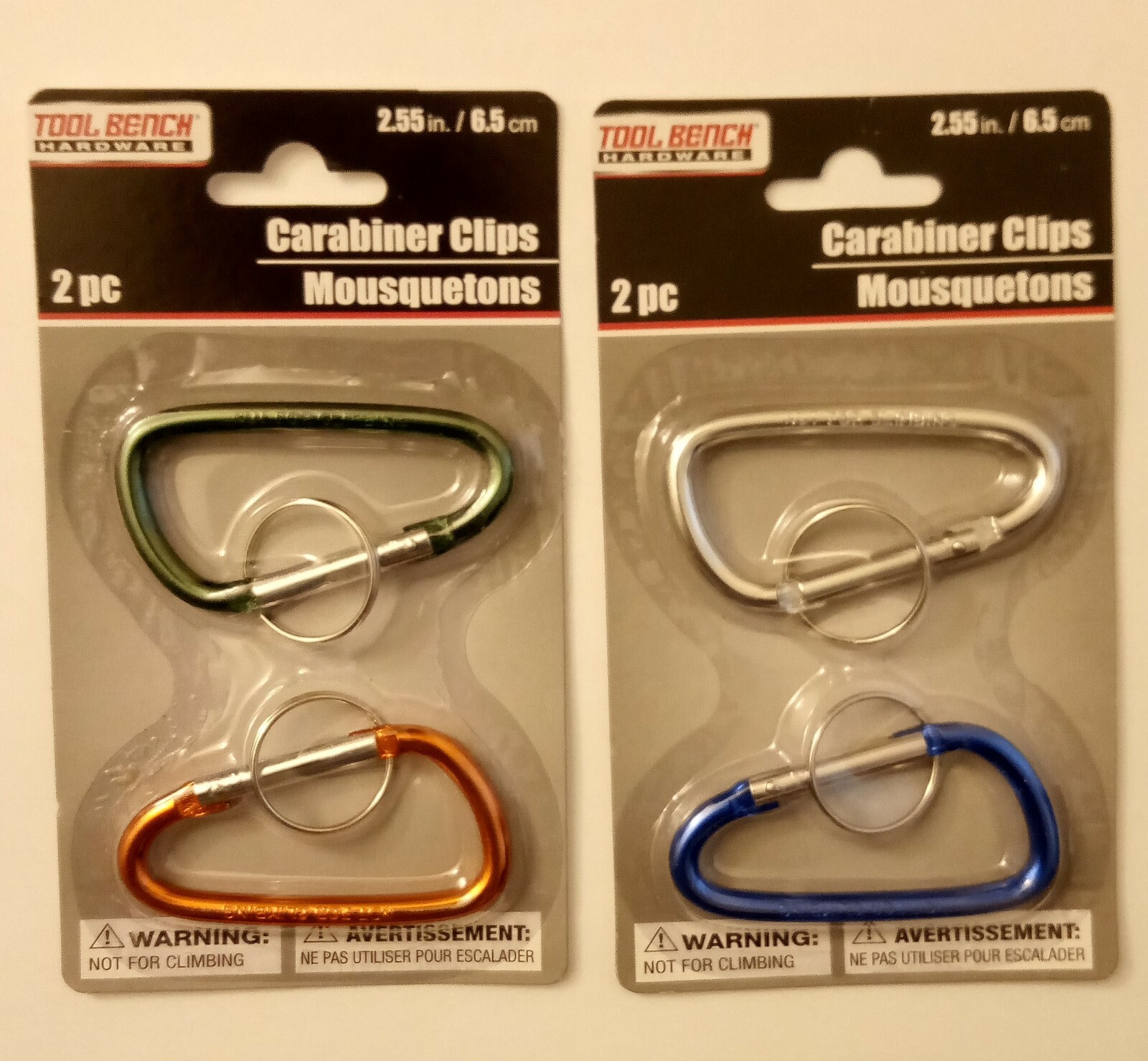 Tool Bench Hardware Caraboner Clips 2pk 2.55 In / 6.5 Cm (bundle of two).