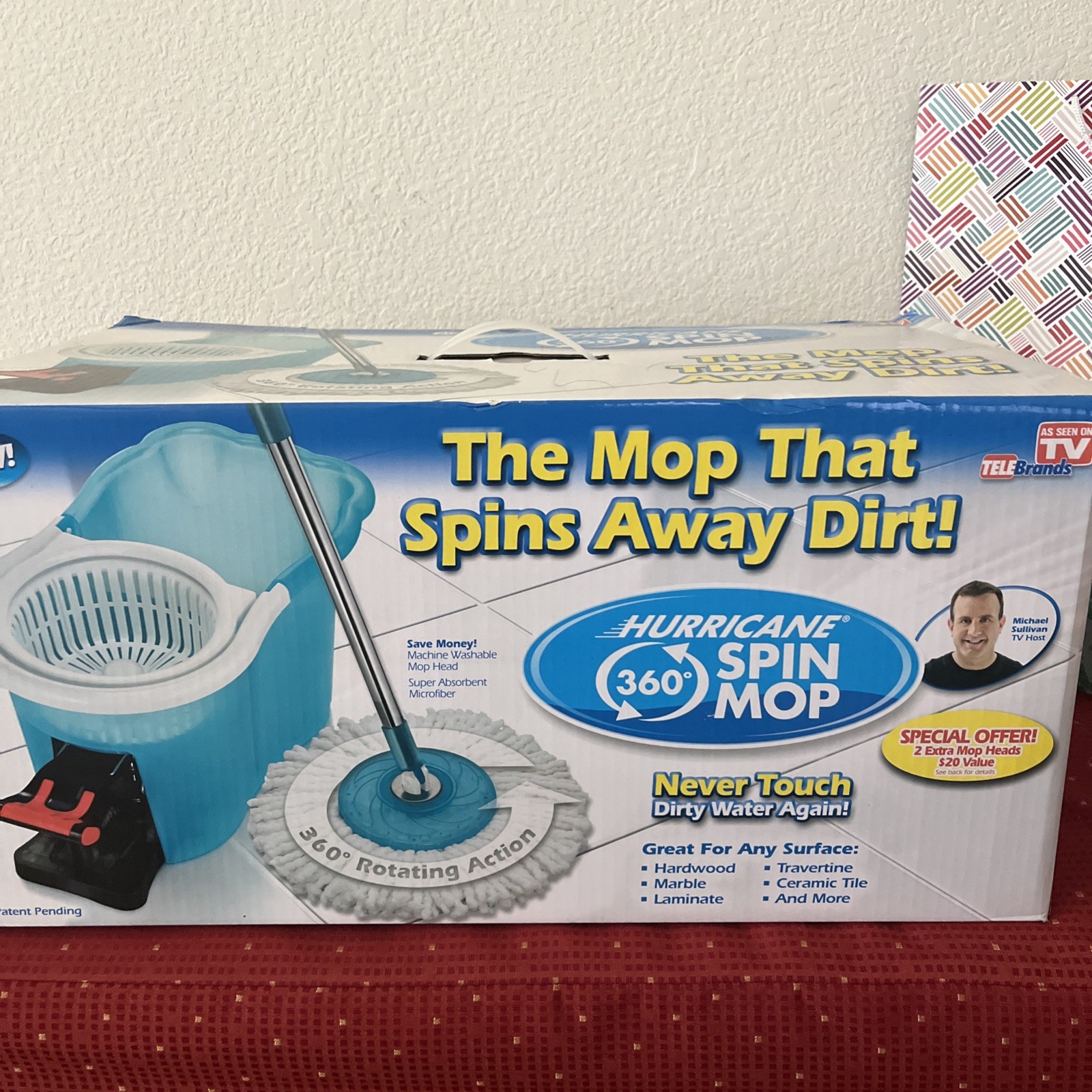 Hurricane Spin Mop Home Cleaning System by BulbHead, Floor Mop with Bucket