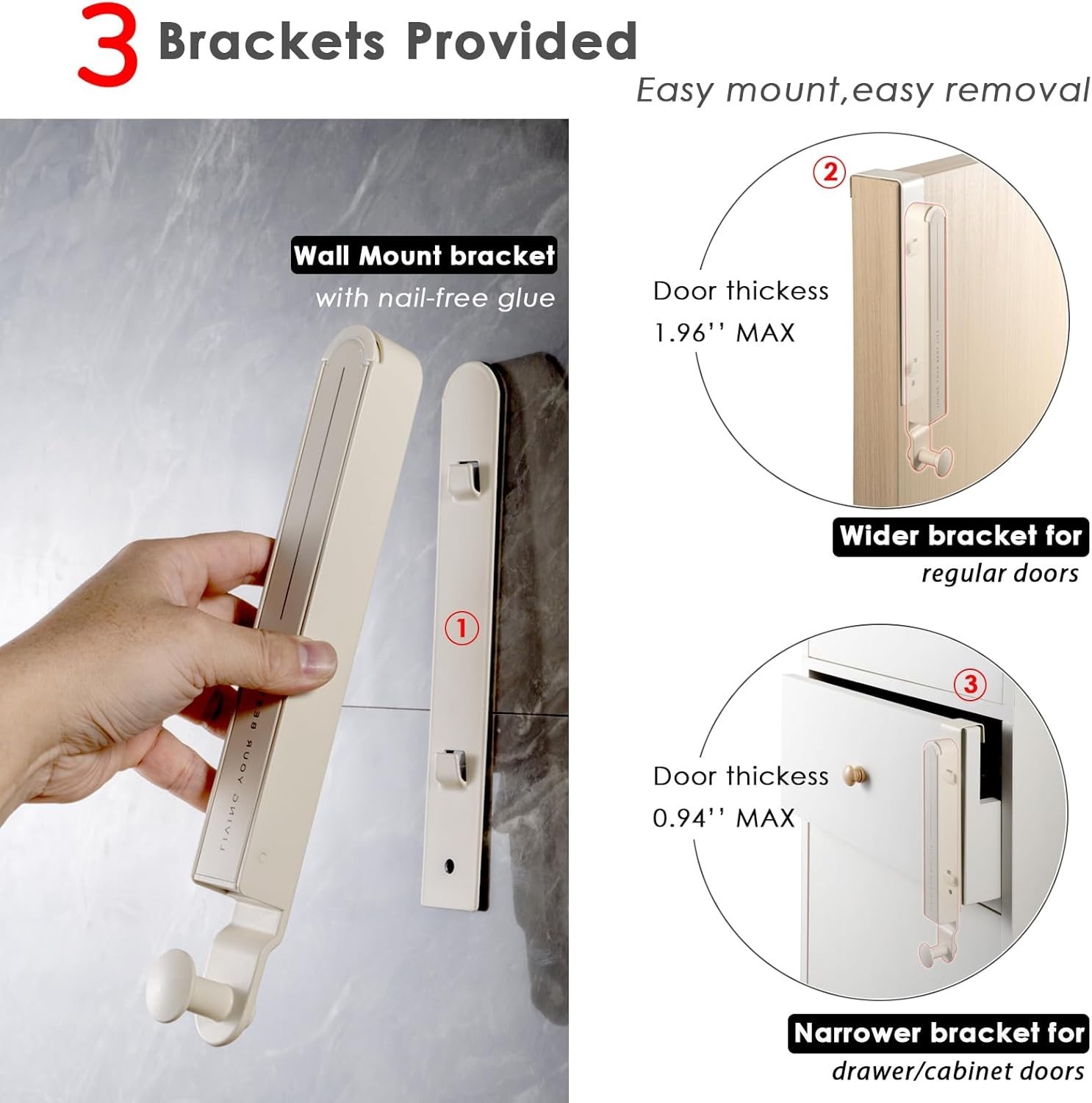 All-Metal Over The Door Drying Rack with 3 Brackets – Compact & Durable