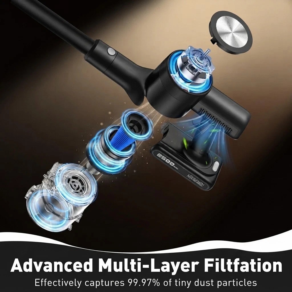 Tyson Clean Extra Cordless Vacuum Cleaner Black/Nickel