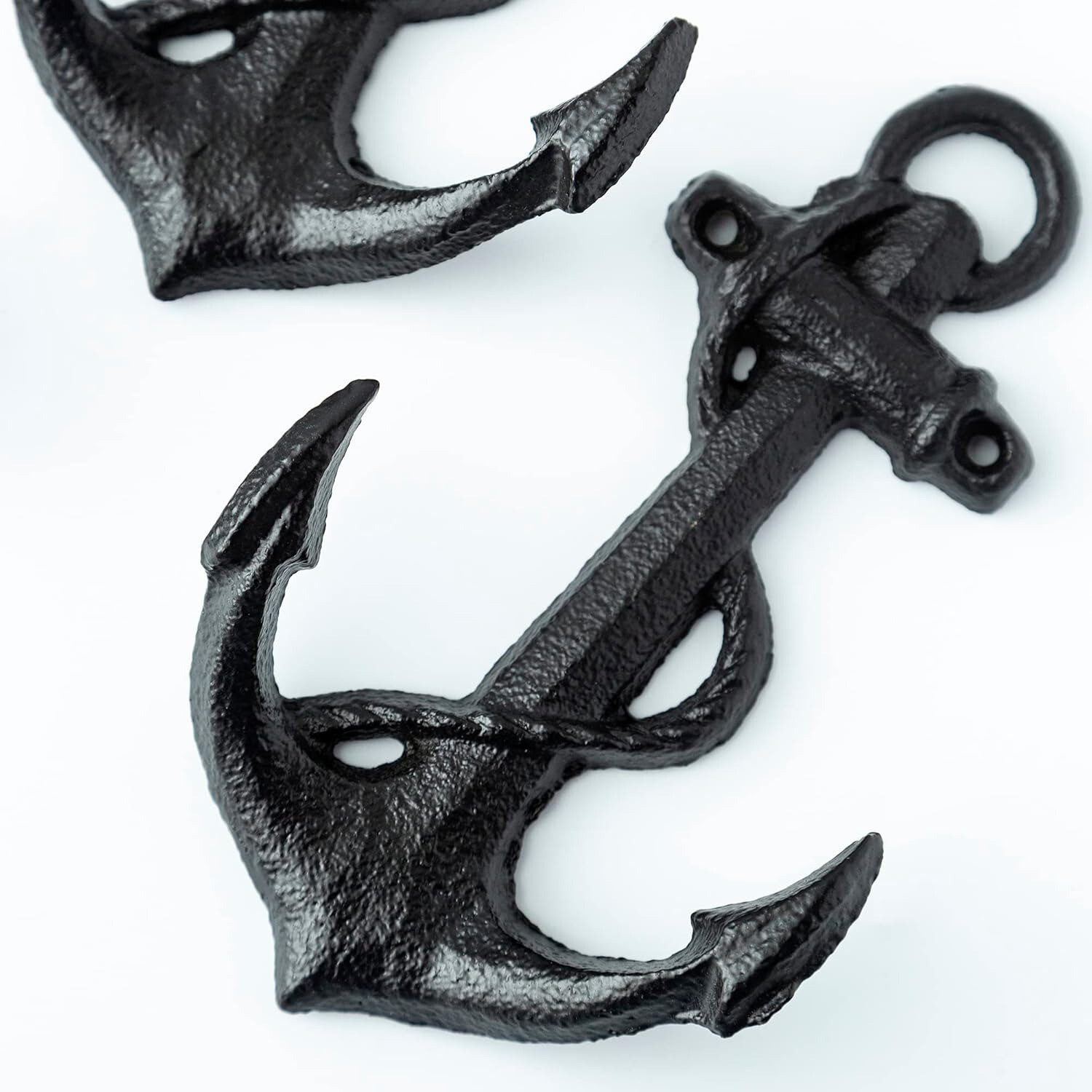 3 Pcs Cast Iron Anchor 6 1/3” Decorative Wall Hooks Vintage Coat Towel Antique