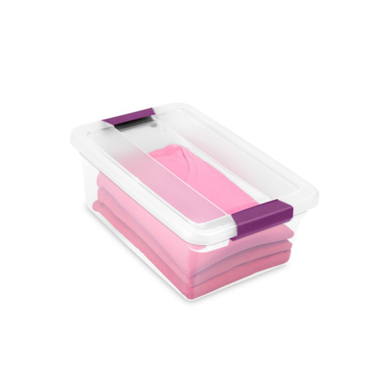 Sterilite 15 Qt. Plastic Stackable Storage Container with Lid, Clear (12 Pack)