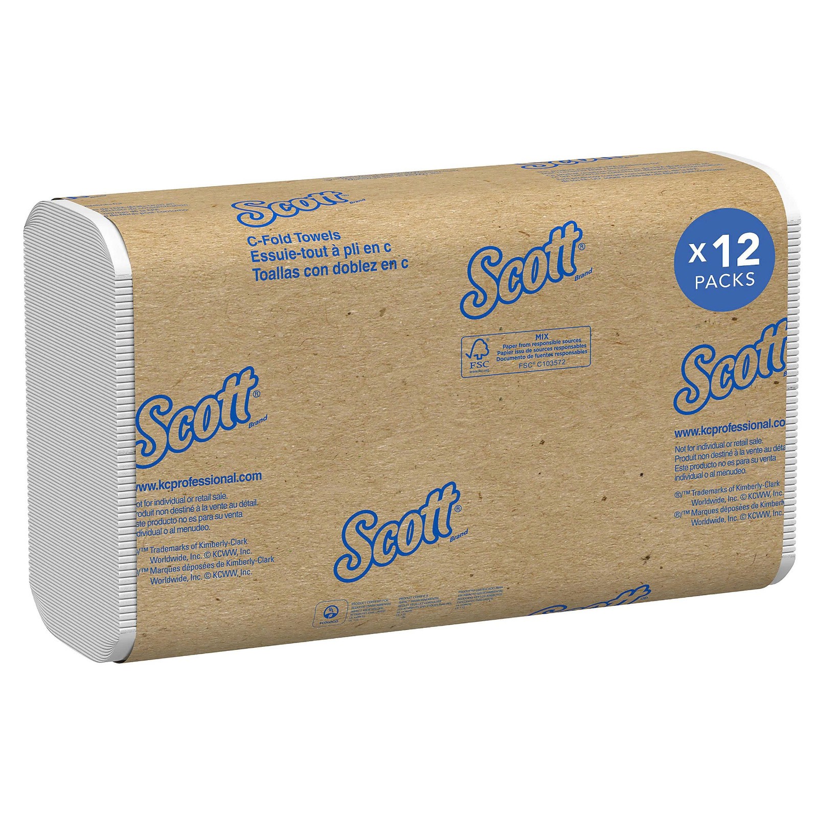 Scott Essential C-Fold Paper Towels, 12 PacksCase, 200 Sheets Each ( 01510 )