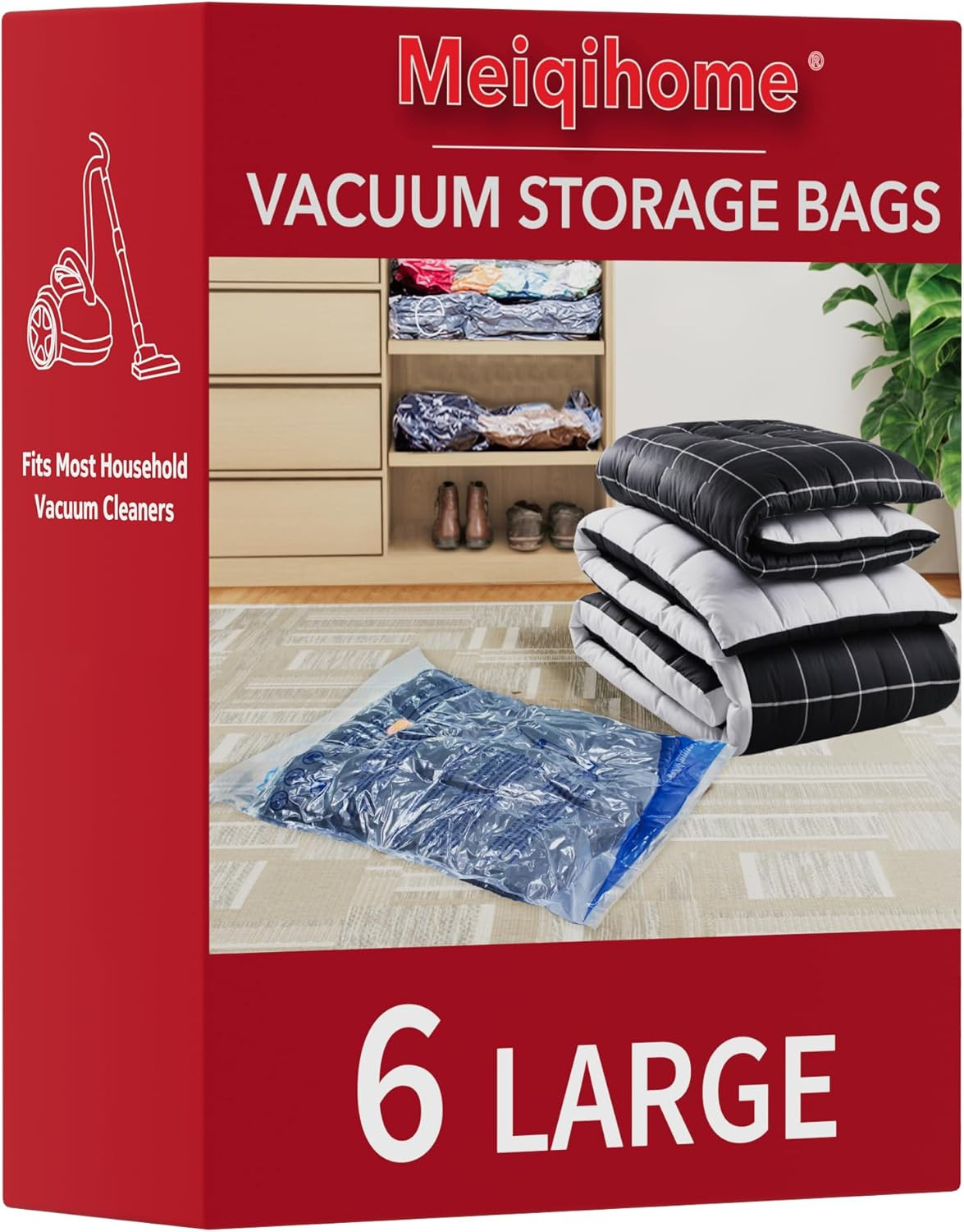 Vacuum Storage Bags, Space Saver Sealer Bags,Vacuum Seal Bags for Clothing, Pill