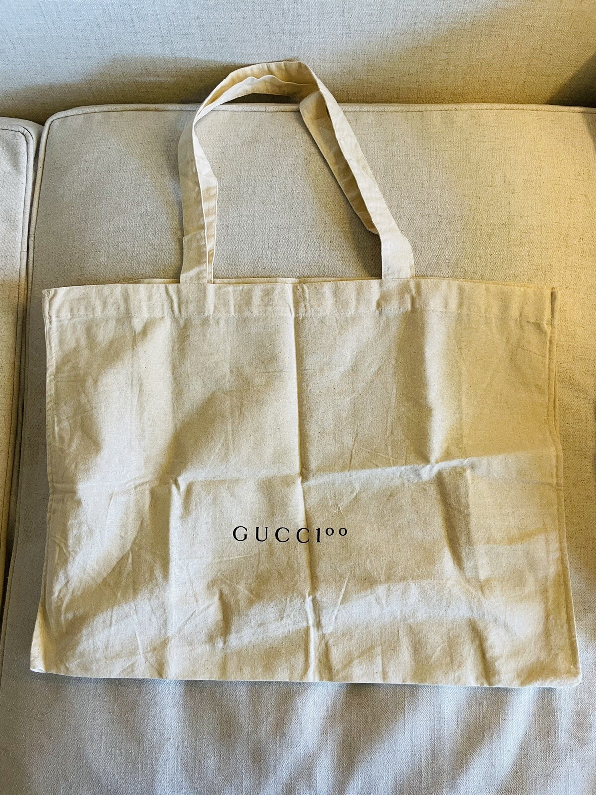 Gucci 100 Canvas Tote Bag Shopping Yoga Dust Lightweight Cotton NEW Eco Reusable