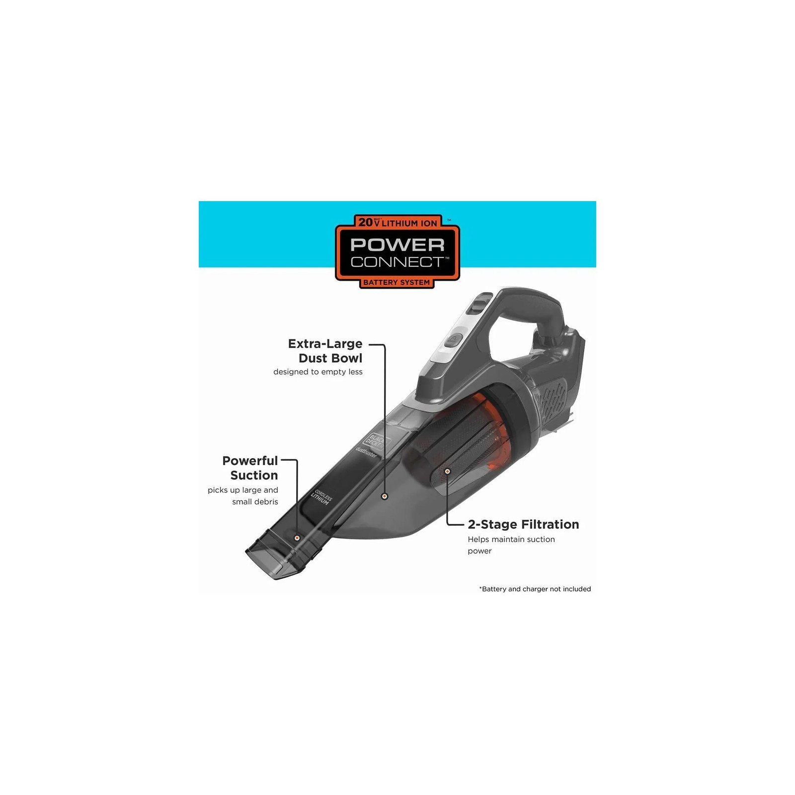 BLACK+DECKER dustbuster® 20V MAX* POWERCONNECT™ – BCHV001B