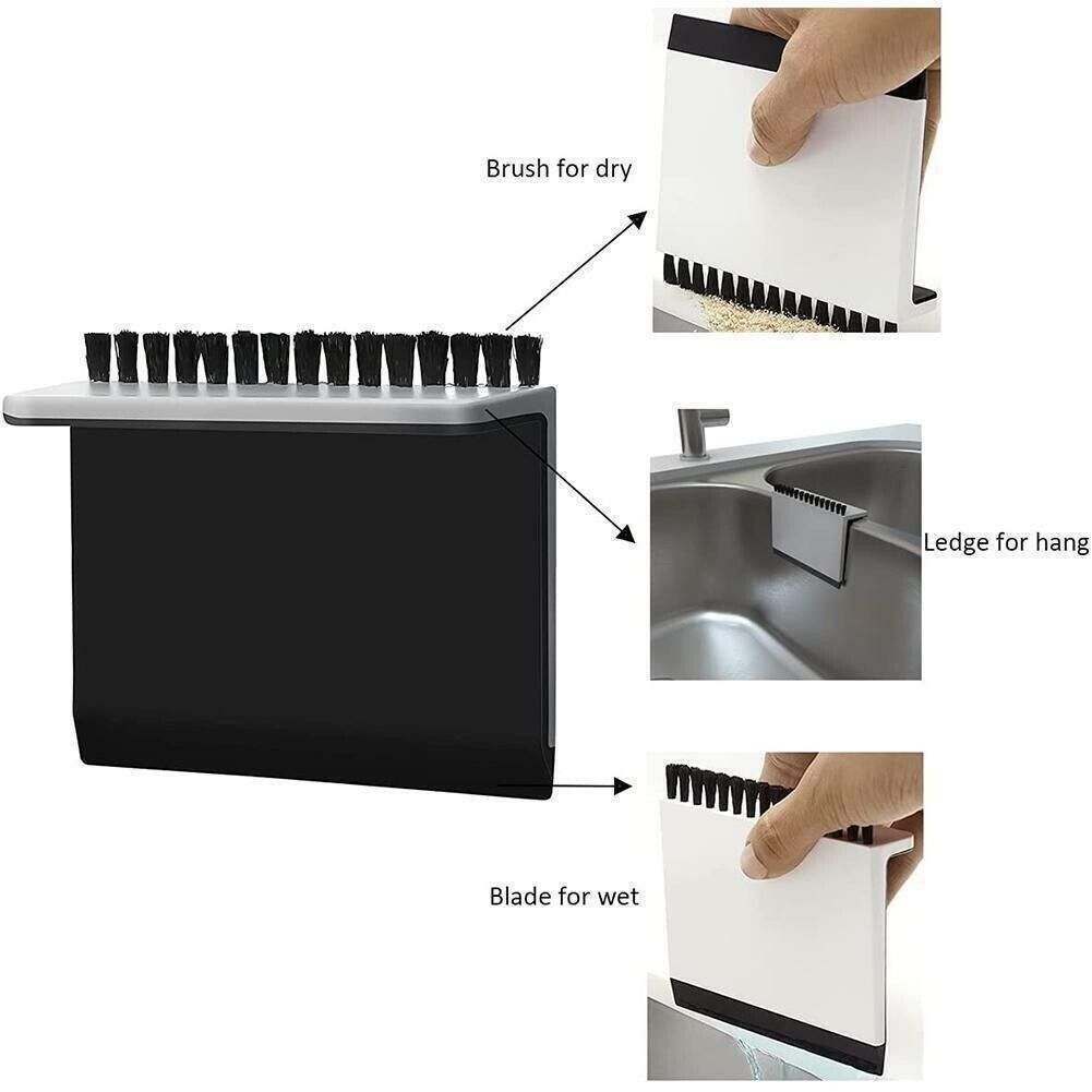 Lot Sale 3 Pack Multipurpose Kitchen Sink Squeegee Cleaner Countertop Brusher