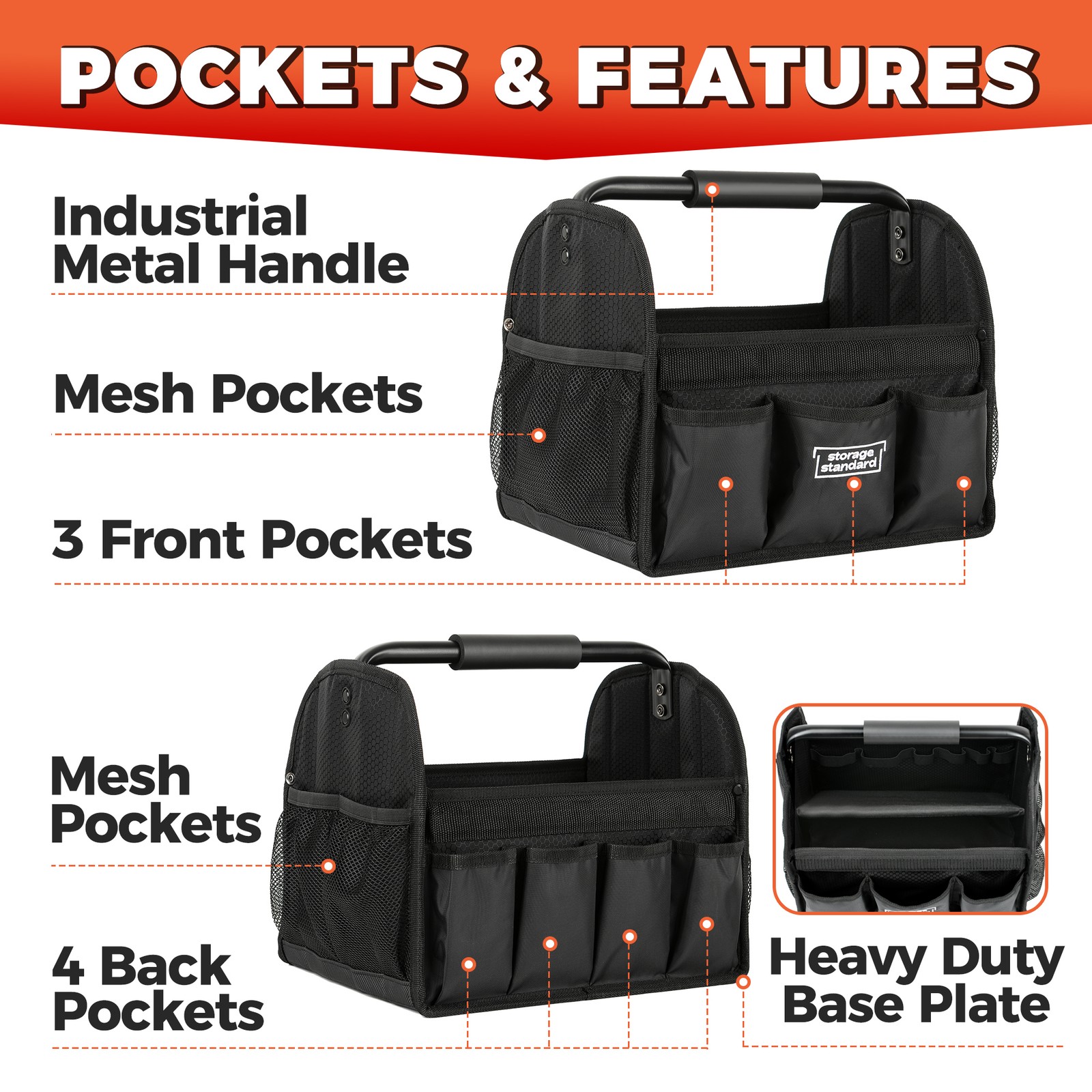 Detailing Caddy Organizer with Handle – Storage, Cars, & Cleaning Caddy