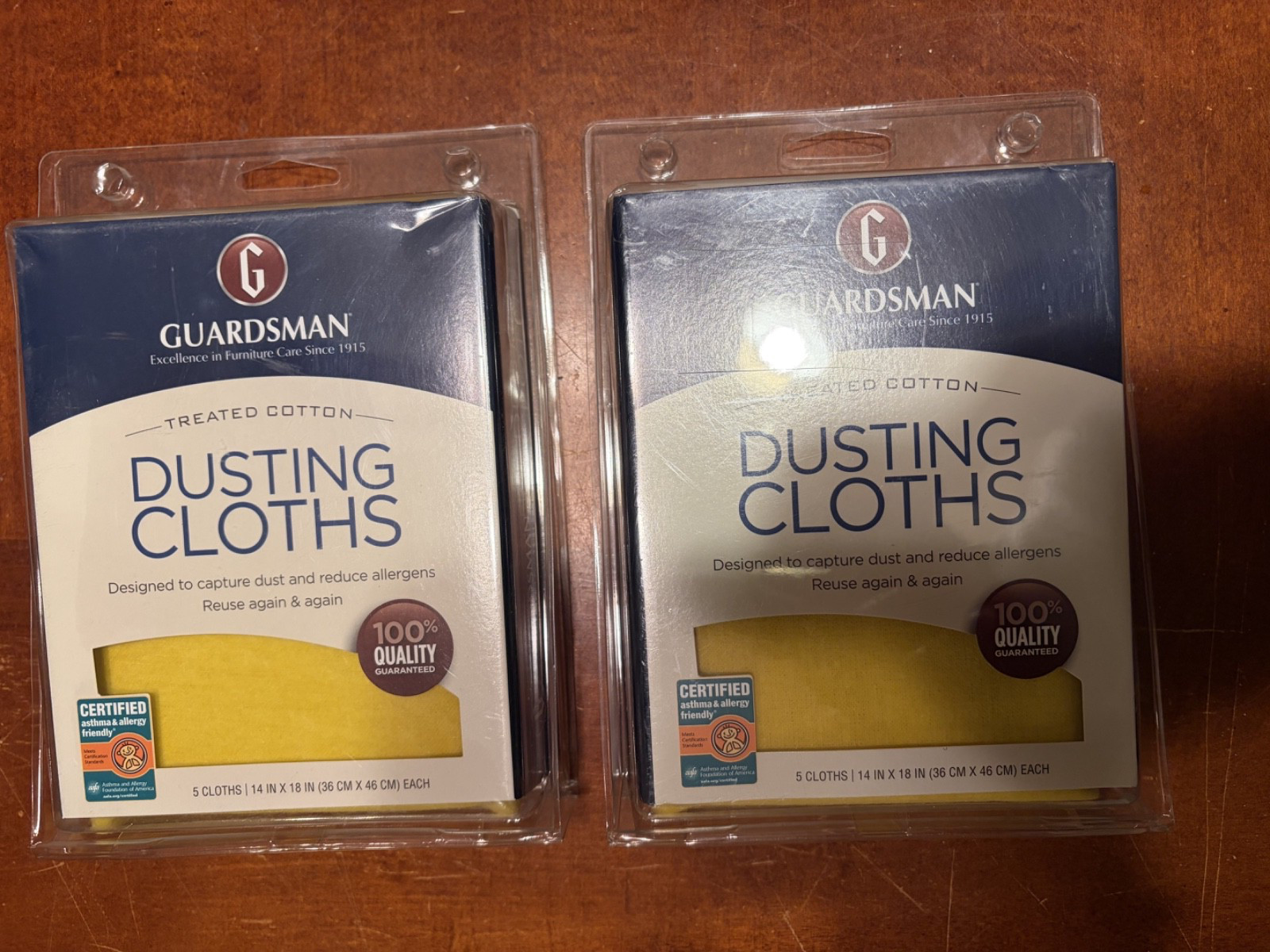2 FIVE PACKS (10 cloths) Guardsman Treated Cotton Dusting Cloth Furniture Care