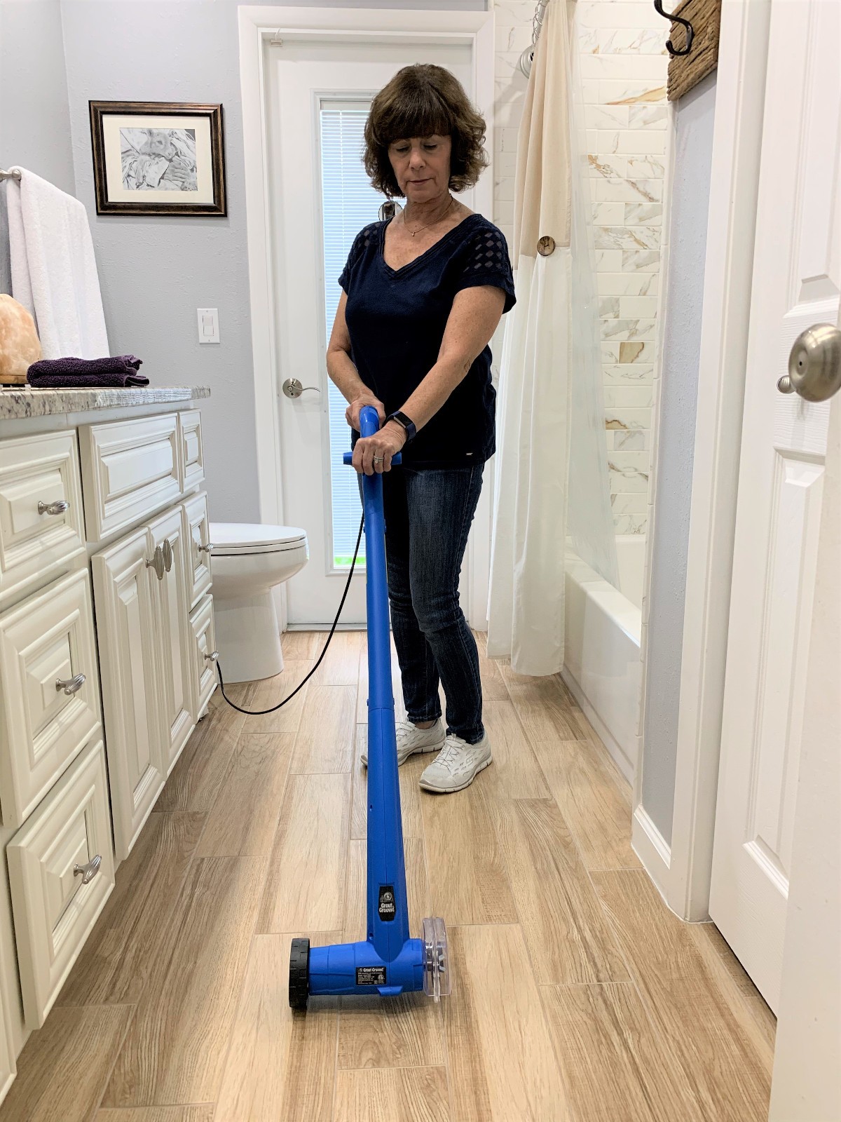 Grout Groovy HEAVY DUTY Electric Stand-Up Tile Grout Cleaner