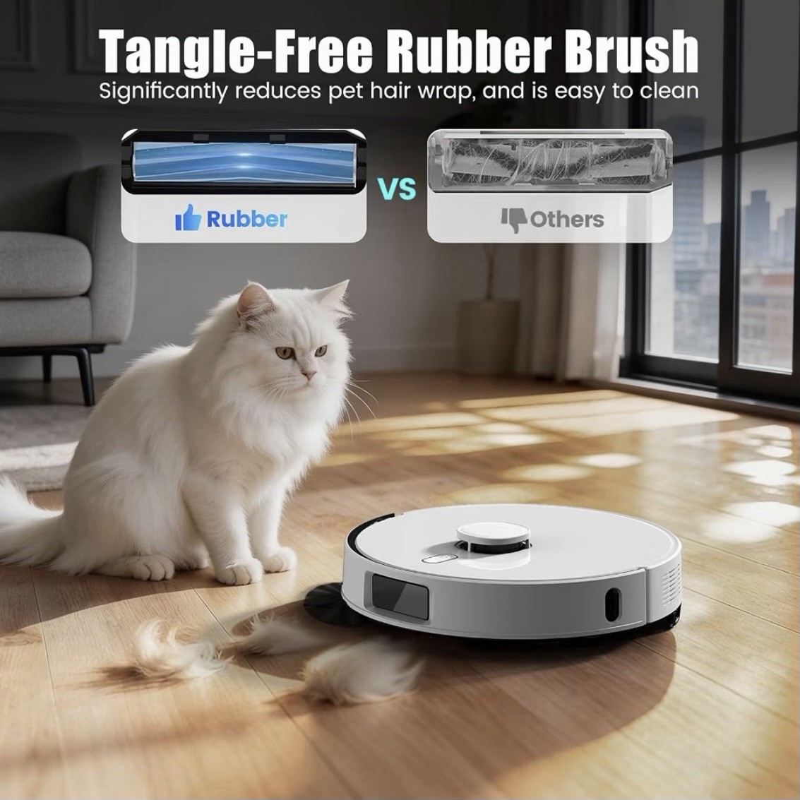 Robot Vacuum & Mop w/ Self-Emptying Dock – LiDAR, 12,000Pa, App Control