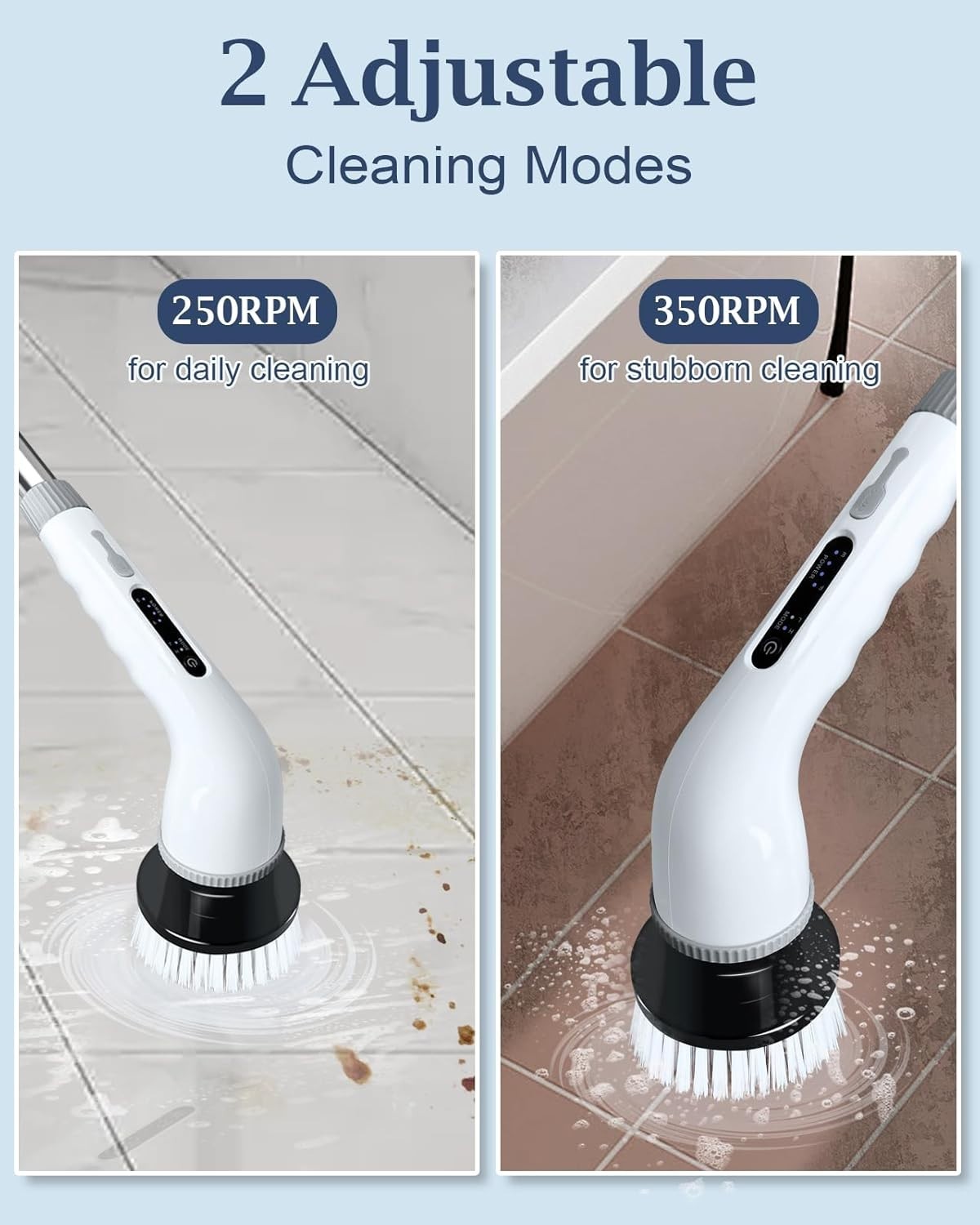 8 in 1 Electric Spin Scrubber for Bathroom, Tub, Tile, Kitchen