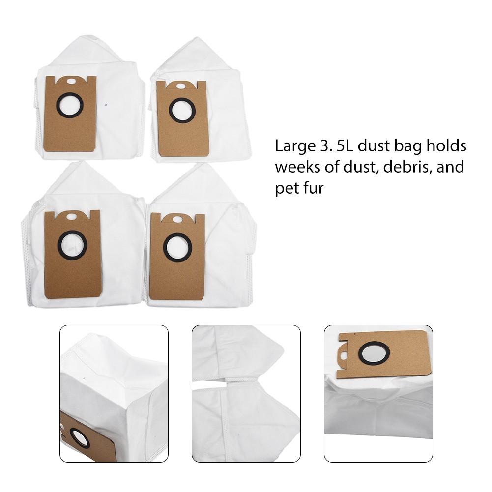 4/10Pcs 3.5L Dust Bags For IHome Robot Vacuum IHRV6 IHRV14 IHRV11 Vacuum Cleaner