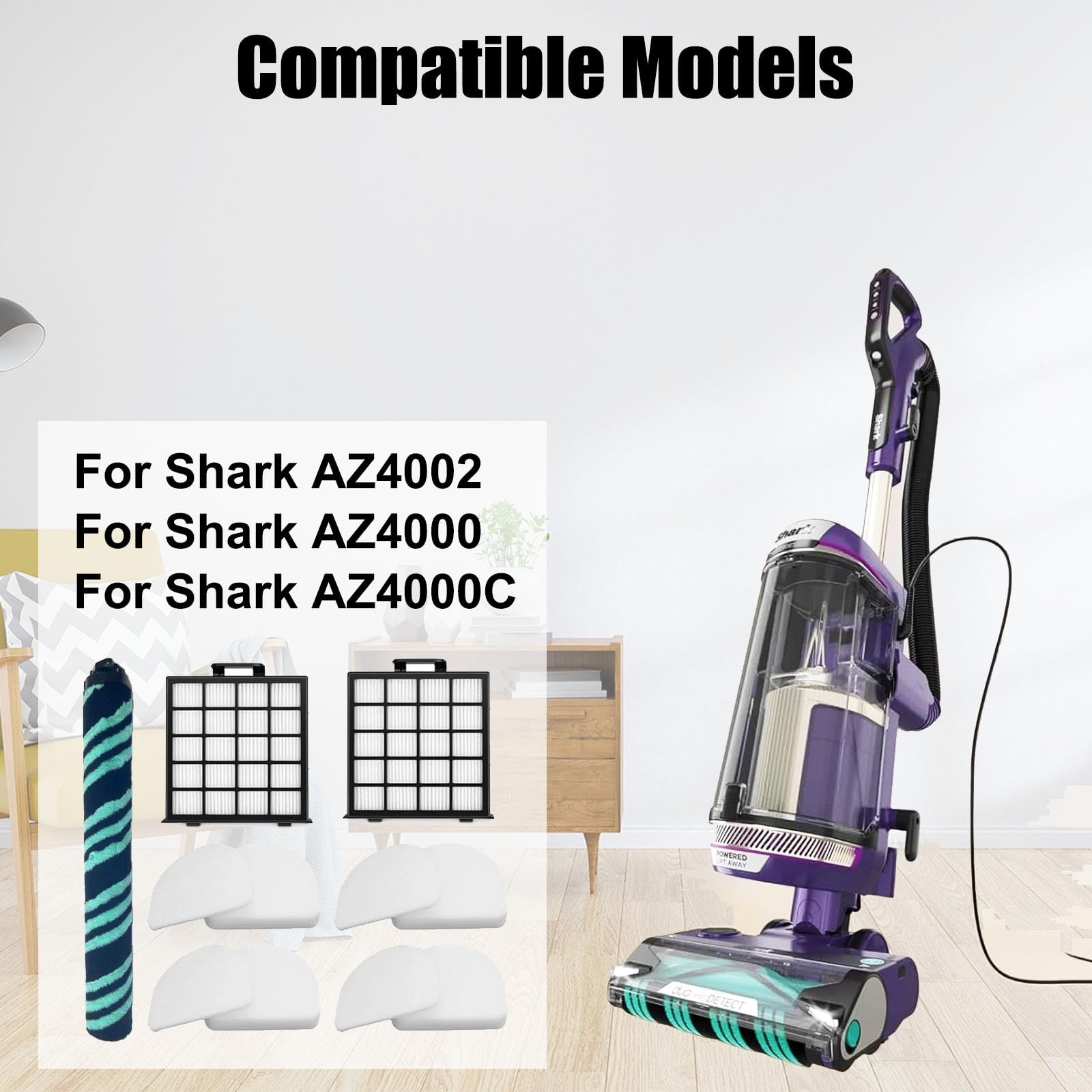 11 Pack AZ4002 Replacement Filters for Shark Power Detect Upright Vacuum AZ40…