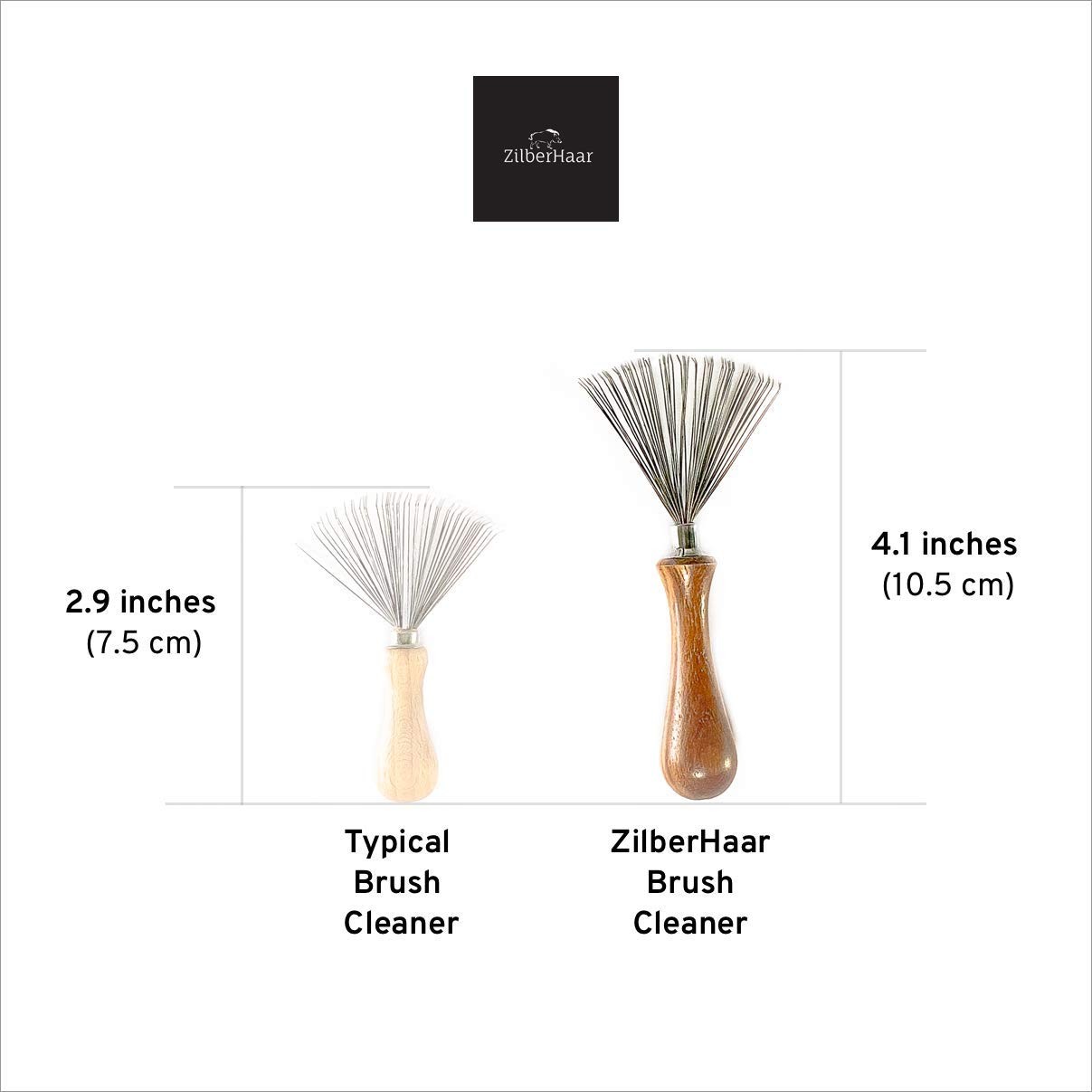 ZilberHaar Brush Cleaner – Beard and Hair 1 Count (Pack of 1), Rosewood