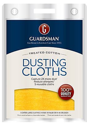 Guardsman Ultimate Cotton Dusting Cloth 5 Pack Traps Dust Allergens Sprayless